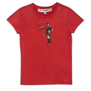 Guess x Brandalised Graffiti Banksy Canceled Dreams Graffiti Tee Sultry Red NEW
